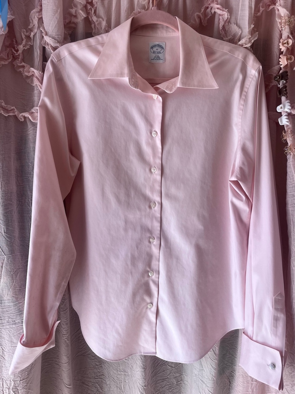 Brooks Brothers Light Pink Button-Down Dress Shirt size 12